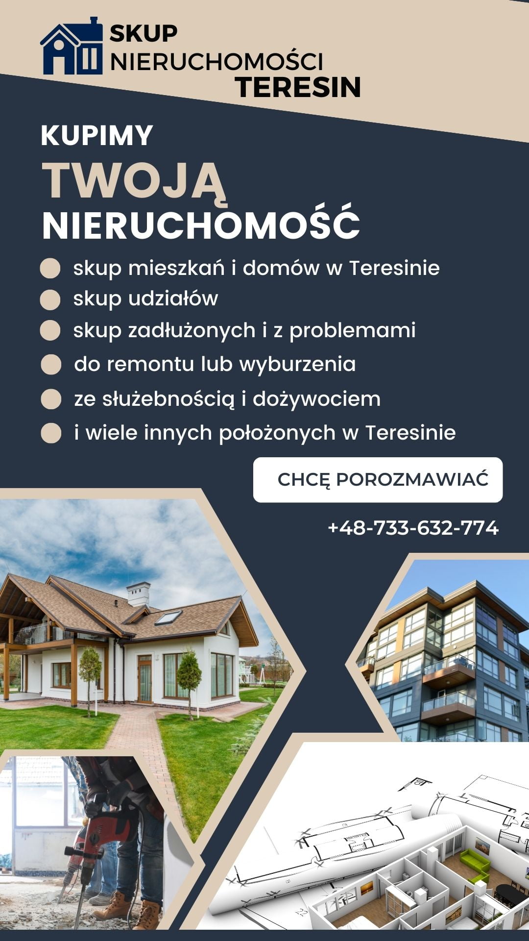skup nieruchomości Teresin, oferta skupu nieruchomości w Teresinie i Szymanowie